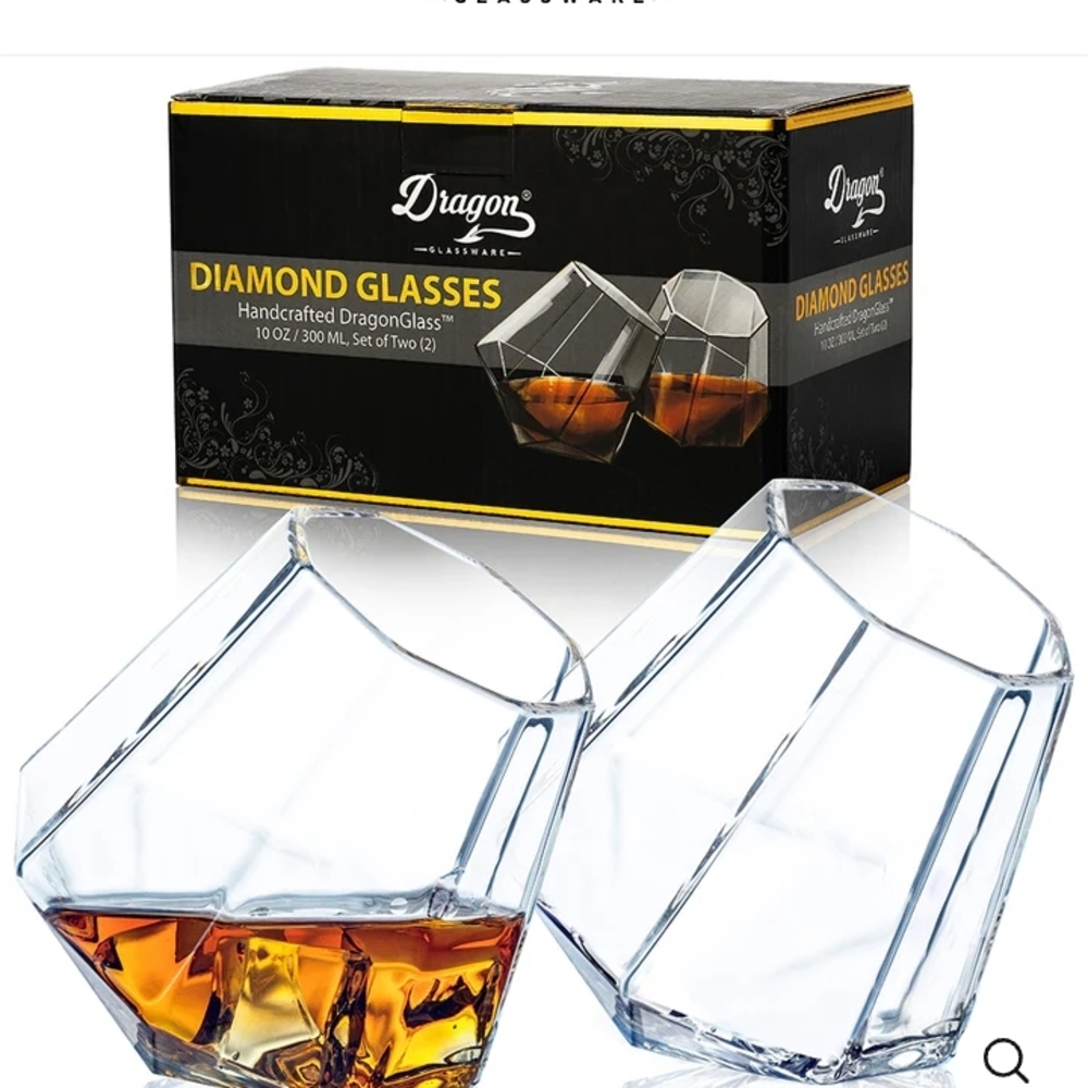 Diamond Glasses Set - Clear